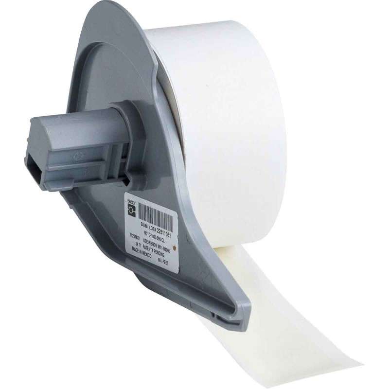All Weather Permanent Adhesive Vinyl Label Tape for M7 Printers - 1" x 50', Clear