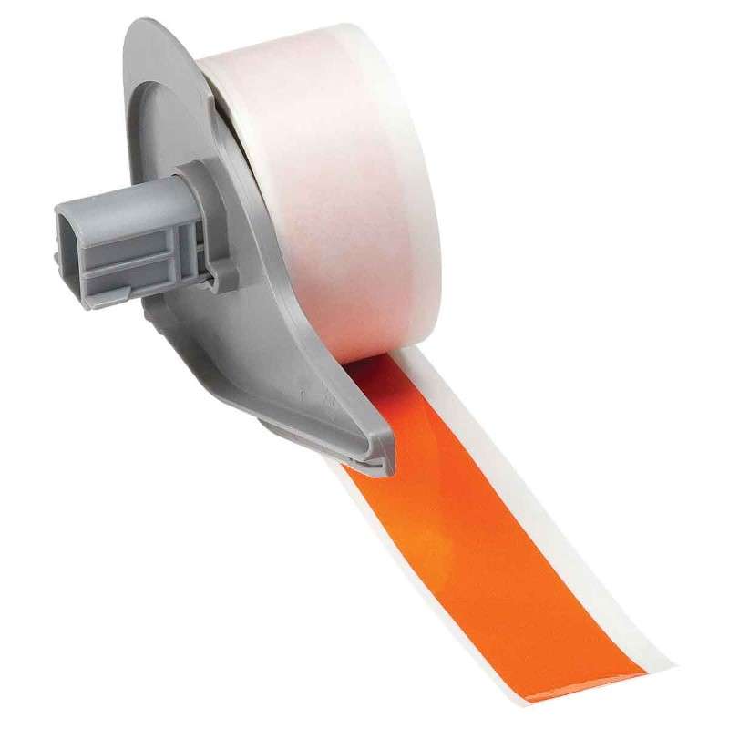 All Weather Permanent Adhesive Vinyl Label Tape for M7 Printers - 1" x 50', Orange