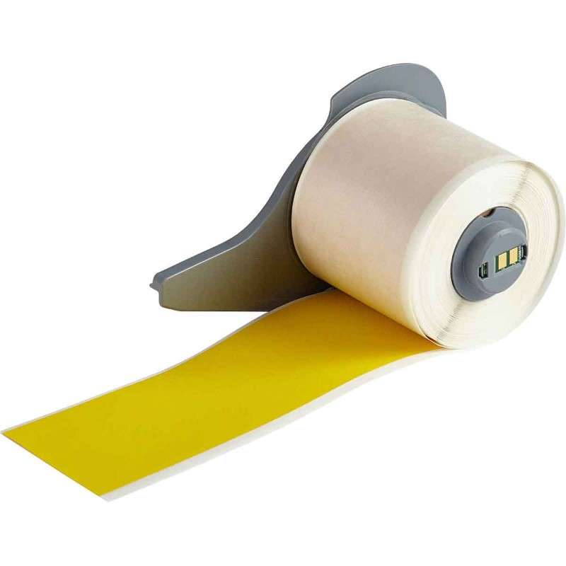 High Temp Flame Retardant Polyimide Wrap Around Wire and Cable Label Tape for M7 Printers - 2" x 50', Yellow