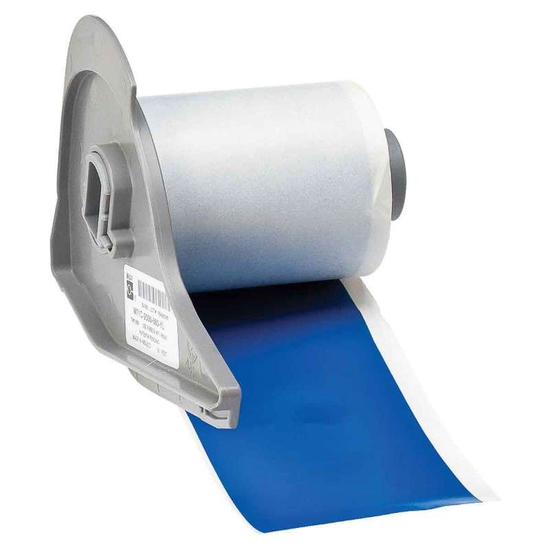 All Weather Permanent Adhesive Vinyl Label Tape for M7 Printers - 2" x 50', Blue