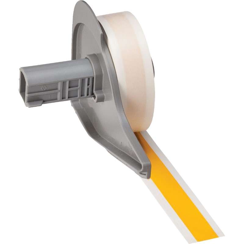 All Weather Permanent Adhesive Vinyl Label Tape for M7 Printers - 0.25" x 50', Yellow