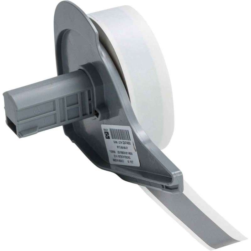 All Weather Permanent Adhesive Vinyl Label Tape for M7 Printers - 0.5" x 50', Gray