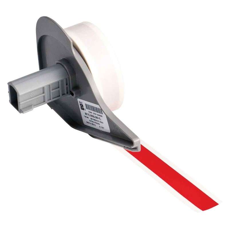 All Weather Permanent Adhesive Vinyl Label Tape for M7 Printers - 0.5" x 50', Red