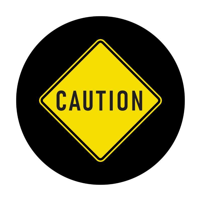 Sign Lens for LED Sign Projector E-Size CAUTION Yellow, Black