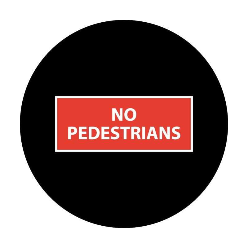 Sign Lens for LED Sign Projector E-Size NO PEDESTRIANS Red, White
