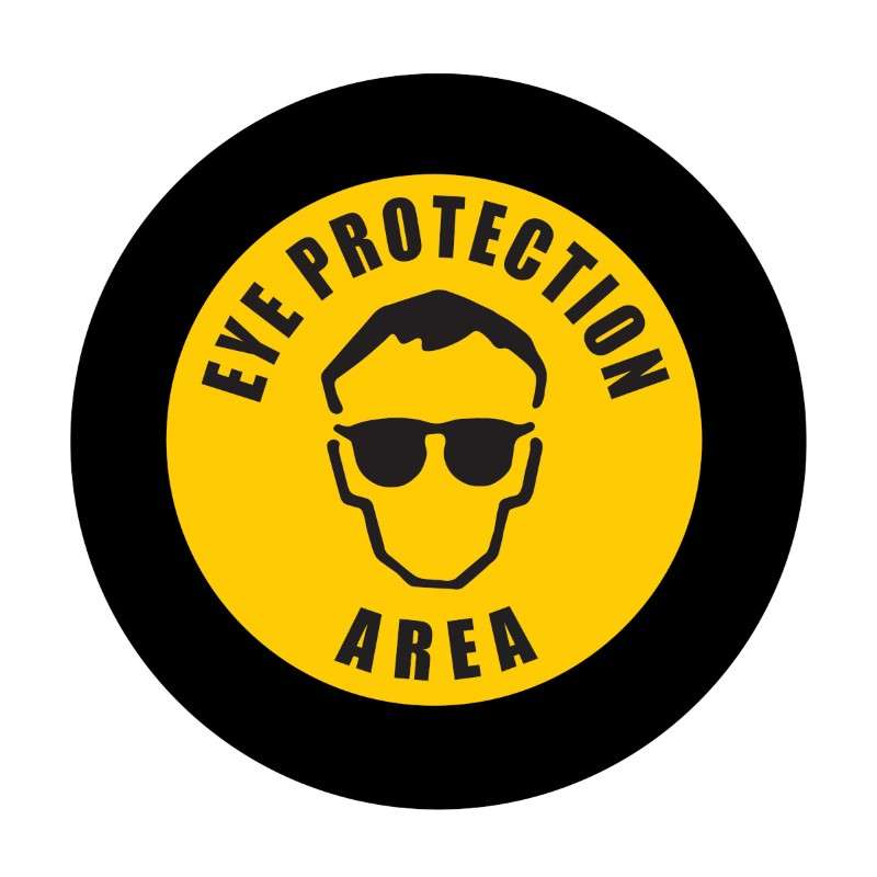 Sign Lens for LED Sign Projector E-Size EYE PROTECTION AREA Yellow, Black