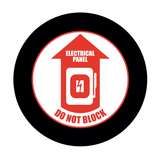 Sign Lens for LED Sign Projector E-Size ELECTRICAL PANEL KEEP CLEAR Red, White redirect to product page