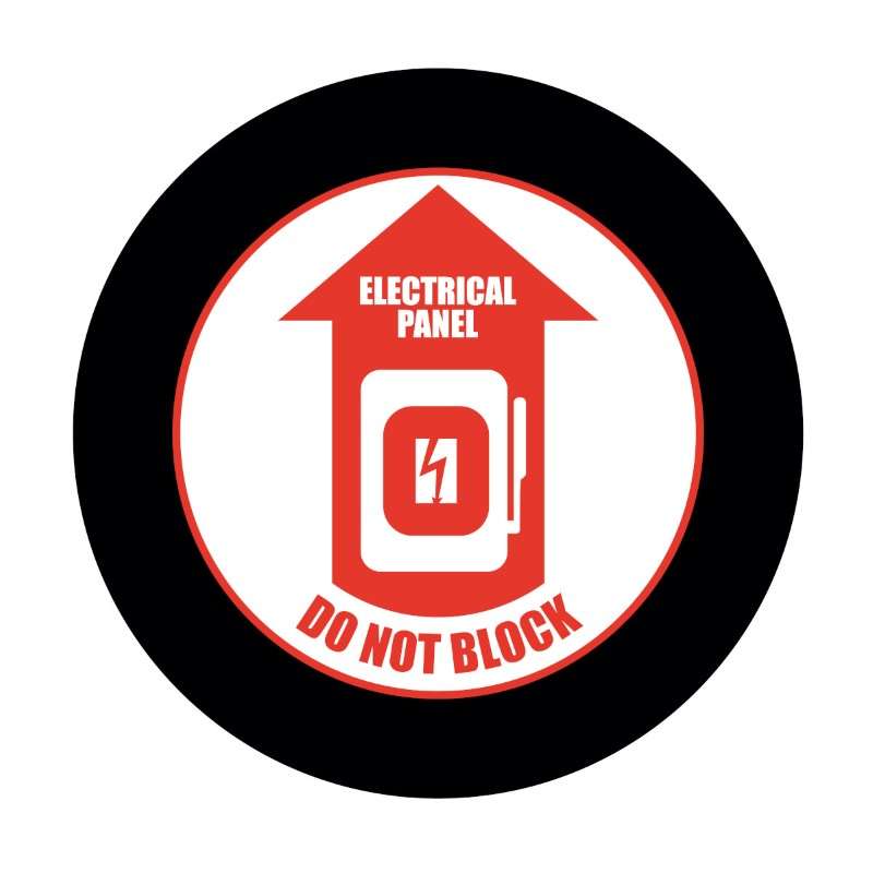 Sign Lens for LED Sign Projector E-Size ELECTRICAL PANEL KEEP CLEAR Red, White