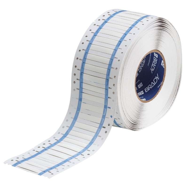 Cable/Wire Labels, Heat Shrink, 3/16" Dia, for 3" Core Printers, 2", White, Roll of 2500
