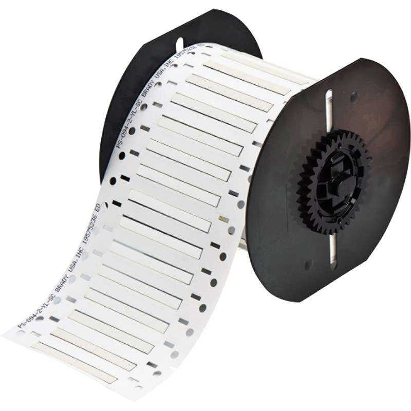 Cable/Wire Labels, Heat Shrink, Single-Sided, 0.094" Dia x 1", White, Roll of 2000