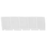 Metallized Matte Gray Polyester Labels 0.5"H x 1"W Black on Light Gray RL/480 redirect to product page