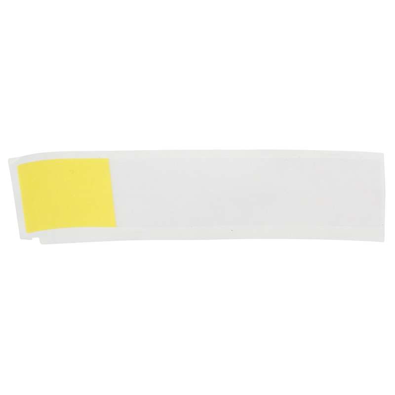 Self-Laminating Vinyl Wrap Around Labels 4"H x 1"W Black on Yellow, Clear RL/70