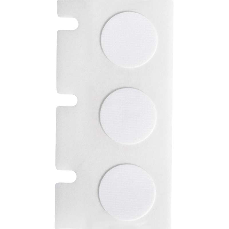 Aggressive Adhesive Multi-Purpose Nylon Labels 0.5 in Dia Black on White RL/240