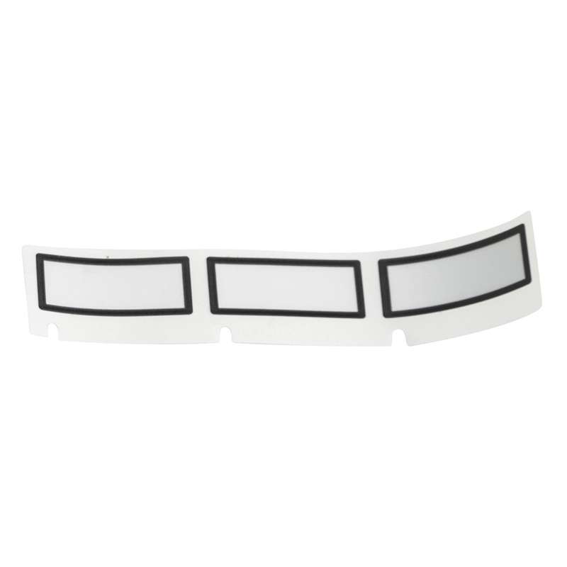 Metallized Matte Gray Polyester Labels 1.13"H x 0.5"W Black on Light Gray RL/239
