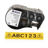 All-Weather Vinyl Labels 1 in W x 25ft Black on Yellow redirect to product page