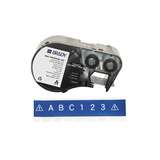 All-Weather Vinyl Labels 0.75 in W x 25ft White on Blue redirect to product page