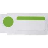 Color Polyester Labels 0.375"H x 1"W x 0.375"Dia Black on Green, White RL/240 redirect to product page