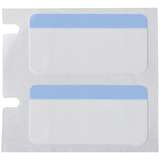 Color Polyester Labels 0.5 in H x 1 in W Black on Blue, White RL/180 redirect to product page