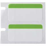 Color Polyester Labels 0.5 in H x 1 in W Black on Green, White RL/180 redirect to product page