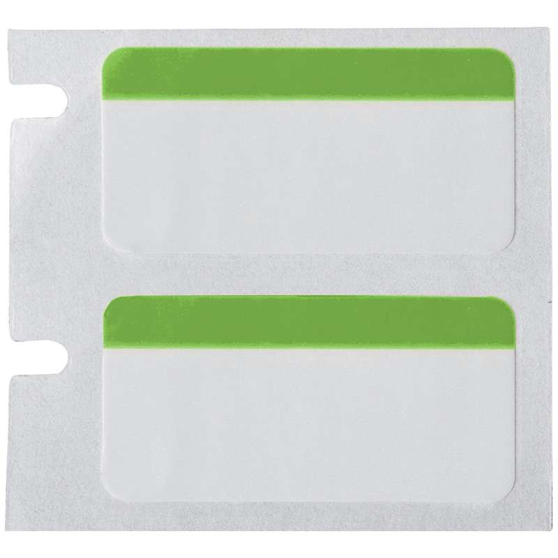 Color Polyester Labels 0.5 in H x 1 in W Black on Green, White RL/180