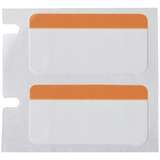 Color Polyester Labels 0.5 in H x 1 in W Black on Orange, White RL/180 redirect to product page