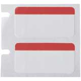 Color Polyester Labels 0.5 in H x 1 in W Black on Red, White RL/180 redirect to product page