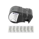 Metallized Matte Gray Polyester Labels 0.5"H x 1.5"W Black on Light Gray RL/360 redirect to product page