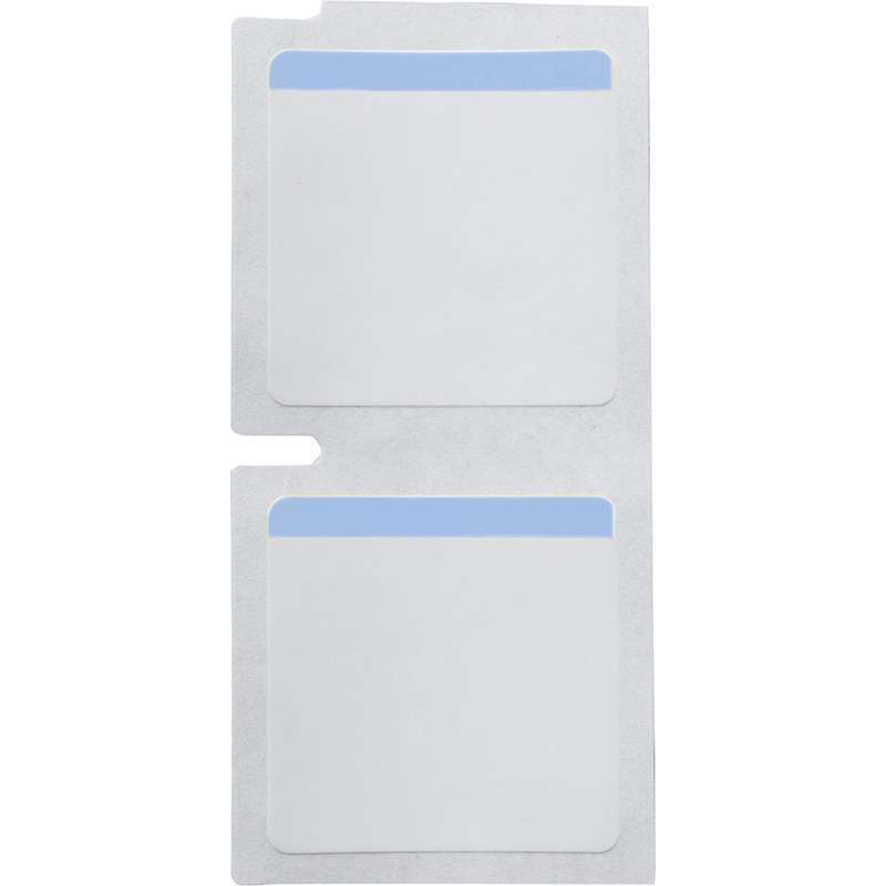 Color Polyester Labels 1 in H x 1 in W Black on Blue, White RL/260