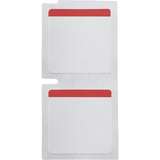 Color Polyester Labels 1 in H x 1 in W Black on Red, White RL/260 redirect to product page