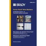 Porta-Pack Wire Markers, 0 to 9 Text Legend, Black on White, 1.56" x 0.22", 10 Sheets per Pack redirect to product page