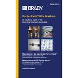 Porta-Pack Wire Markers, 1 to 45, Black on White, 1.56" x 0.22", Pack of 10 Cards redirect to product page