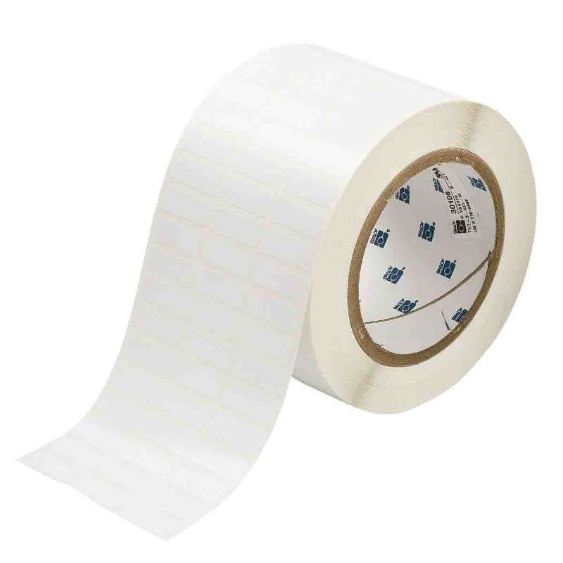 Polyester Labels, Harsh Environment, for 3" Core Printers, White, 0.25" x 0.9", Roll of 10000