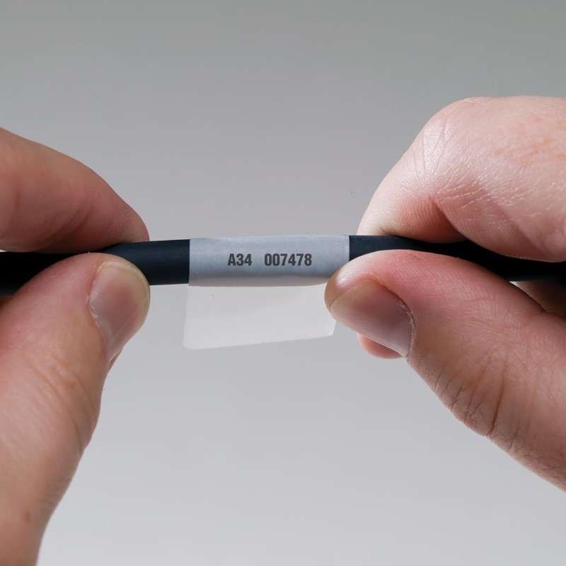 Brady THT-56-427-10 0.75 Width x 0.937 Height, B-427 Self-Laminating Vinyl, Matte Finish White/Translucent Thermal Transfer Print White Cable Tape Brady THT 56 427 10 0.75\" Width X 0.937\" Height