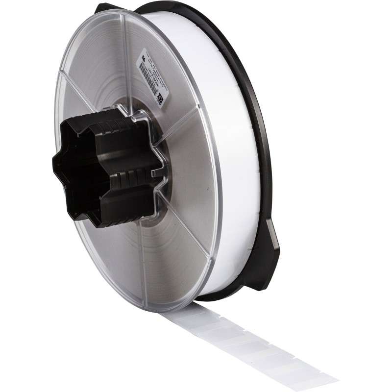Vinyl Wrap Around Labels, Self-Laminating, for A6500 Printer Applicator, 1" x 1", Roll of 5300 Labels