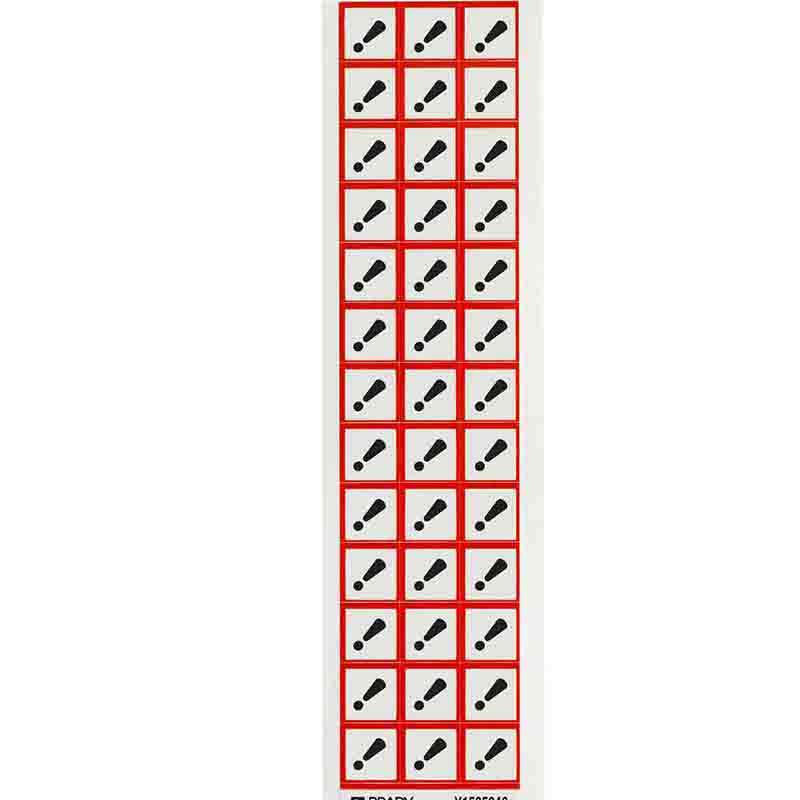 GHS Acute Toxic Pictogram Labels, Vinyl, Black/Red on White, 0.625" H x 0.625" W x 0.004" D 39 per Card