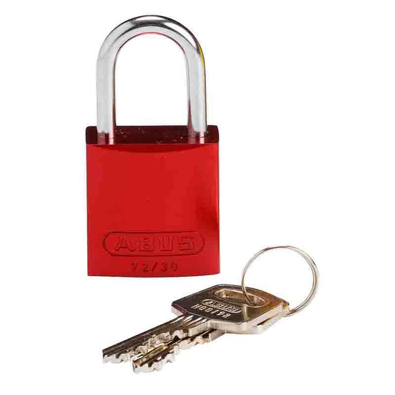Compact Key Retaining Lockout Aluminum Padlock, 1 in Aluminum Shackle