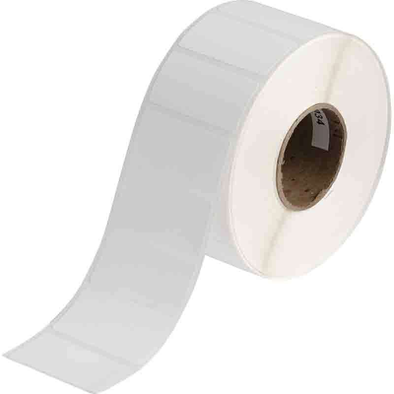 Chemical Resistant Cryogenic Polypropylene Labels for J2000 Printer, B7425J, 1" x 2" 1500 per Roll