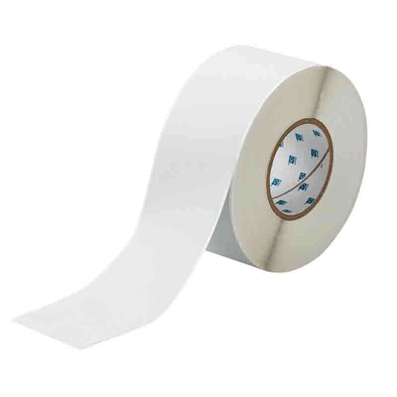 Metallized High Adhesion Matte Polyester Labels, Light Gray, 3" W x 300' L Roll