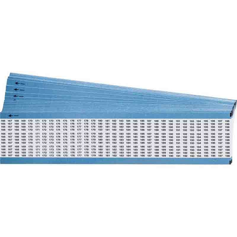 Miniature Wire Marker Low Profile Vinyl 0.5 in H Legend: 133 to 165, 2475 Total, 25 per Pack