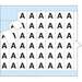Alphabetical Miniature Wire Marking Cards, Permanent Adhesive Vinyl, D, Pack of 25 Cards