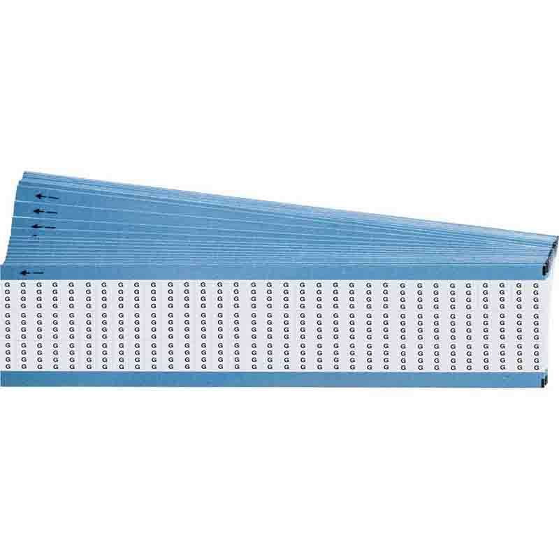 Alphabetical Miniature Wire Marking Cards, Permanent Adhesive Vinyl, G, Pack of 25 Cards