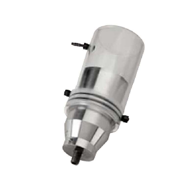 3" Cup Horn with Flow-Thru Ports and Clear Plastic Chamber for use with the Sonifier Model 450 only.