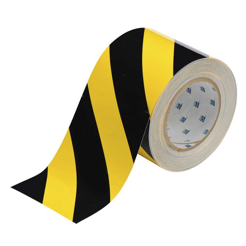 4 IN x 100 FT B514 BLK/YLW FLOOR TAPE