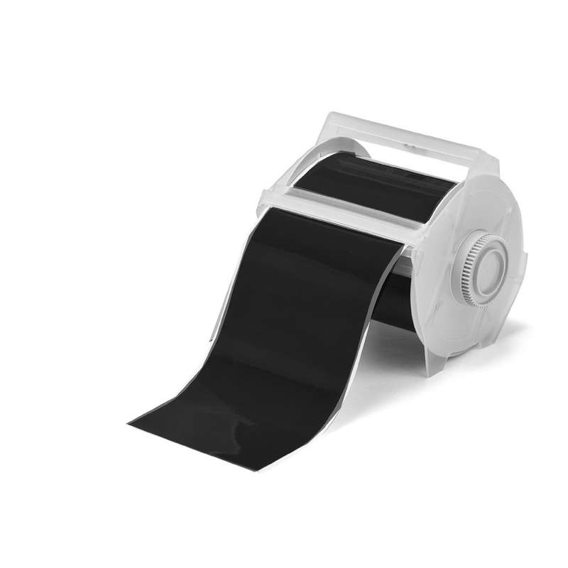 GlobalMark®Indoor/Outdoor Grade Vinyl Tape, 4" x 100', Black, 1 Roll