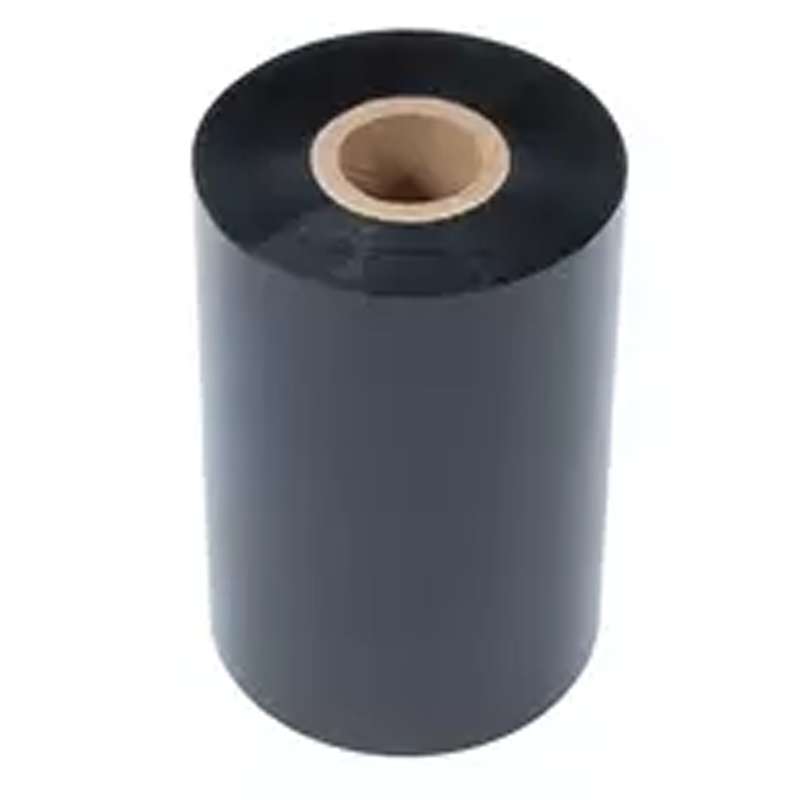 Wide Thermal Transfer Wax Black Ribbon, 1in Core 110mm x 600m Roll, 12 Rolls per Case