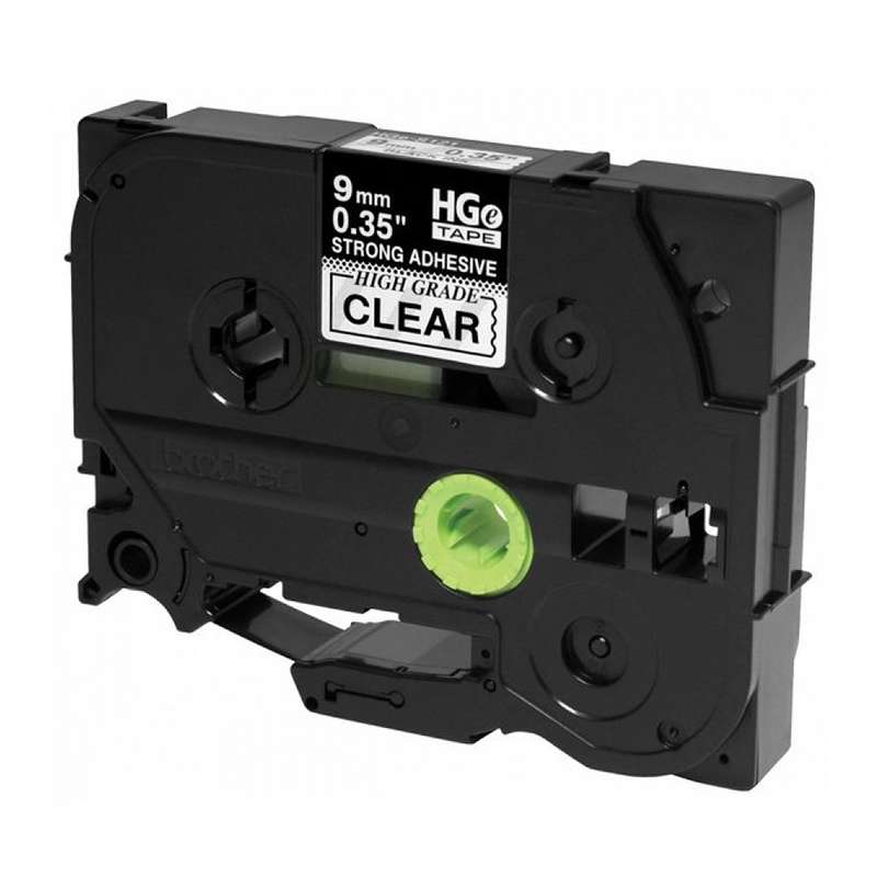 HGe Tape, Clear, Black Ink with Extra Strength Adhesive, 0.35in x 26.2ft, 5 per Pack