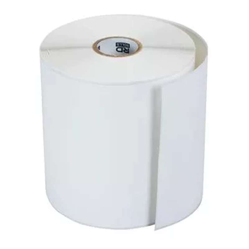 DT Continuous Standard Paper Label 4in Wide, 5in OD/1in Core 255ft Roll, 8 Rolls per Case