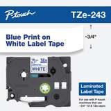 3/4in x 26.2ft (18mm x 8m) Blue on White Standard Adhesive Laminated Tape redirect to product page