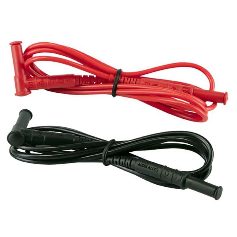 Lead - Set of 2, 5 Ft Silicone Color-Coded (Red/Black) with 4mm Straight Right Banana Plugs (Rated 1