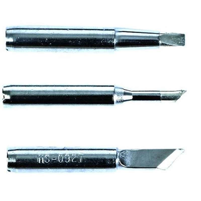 three chisel head solder tips